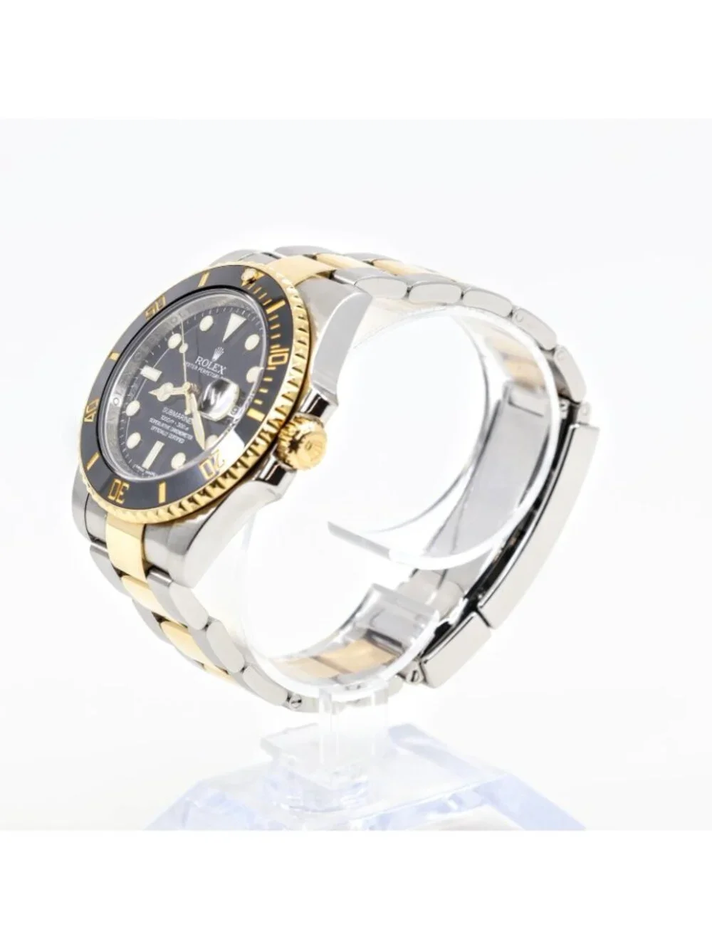 2013 Rolex Submariner Date 116613LN 40mm Two Tone Black 18K Gold Box Papers